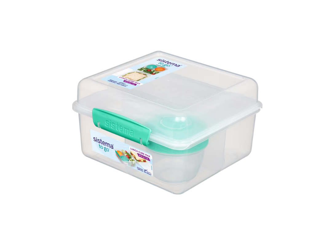 Sistema 2L Lunch Cube Max TO GO™ | 2-Level Lunch Box & Yogurt Pot Sistema 2L Lunch Cube Max TO GO™ | 2-Level Lunch Box & Yogurt Pot